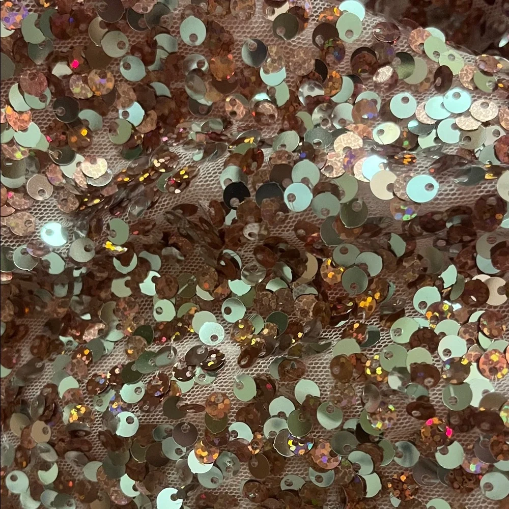 Weissman Pink Sequin Dance Costume with feathers size Adult Small - Picture 10 of 11